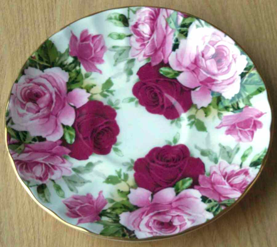 Summertime Rose Saucer by Allyn Nelson-1
