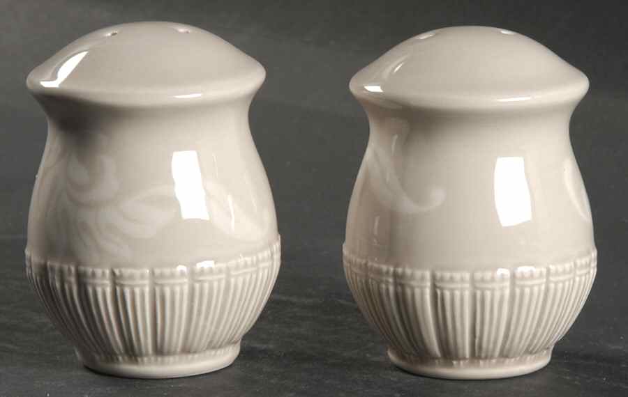 Brocade Taupe Salt & Pepper Set by Ambiance-1