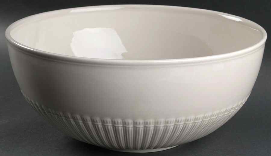 Brocade Taupe 12" Large Salad Serving Bowl by Ambiance-1