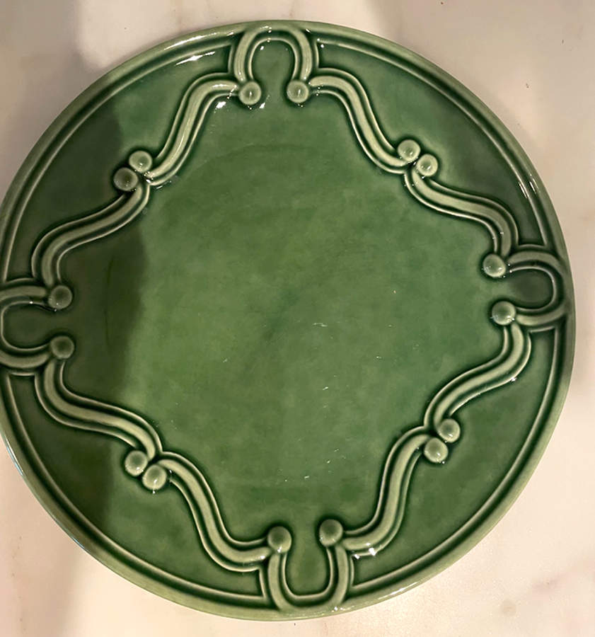 Carcassonne Vert Olive (Green) Dinner Plate by Antheor (France)-1