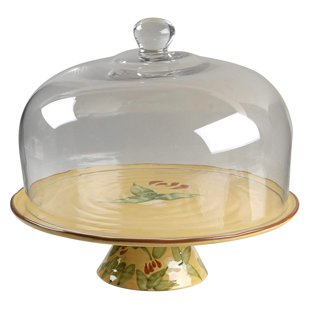 Margaux Cake Plate with Glass Dome by Artland-1