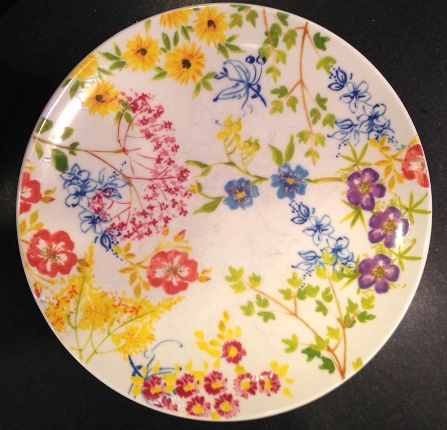 Watercolors Salad/Dessert Plate by Anthropologie-1