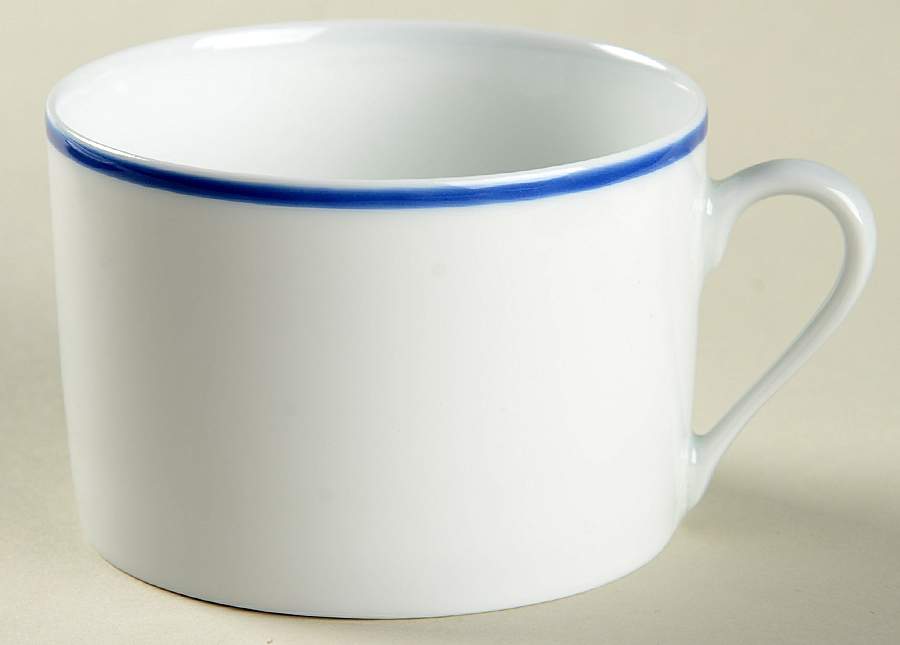 Tuileries Blue Band Flat Cup by Apilco-1