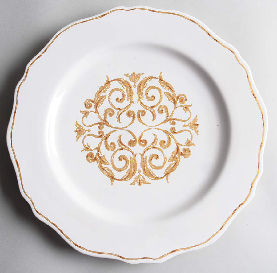 Florentine Gold Dinner Plate by Arte Italica-1