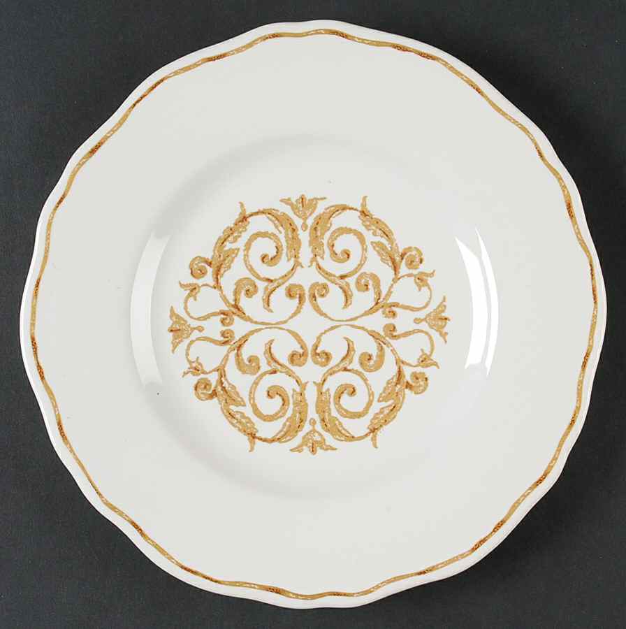 Florentine Gold Salad/Dessert Plate by Arte Italica-1