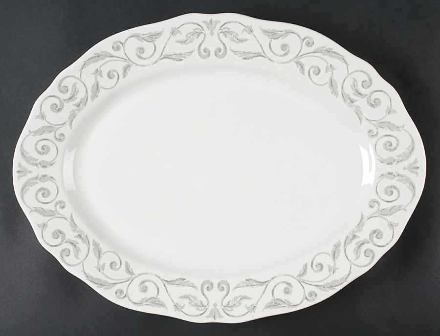 Florentine Silver 16" Oval Serving Platter by Arte Italica-1