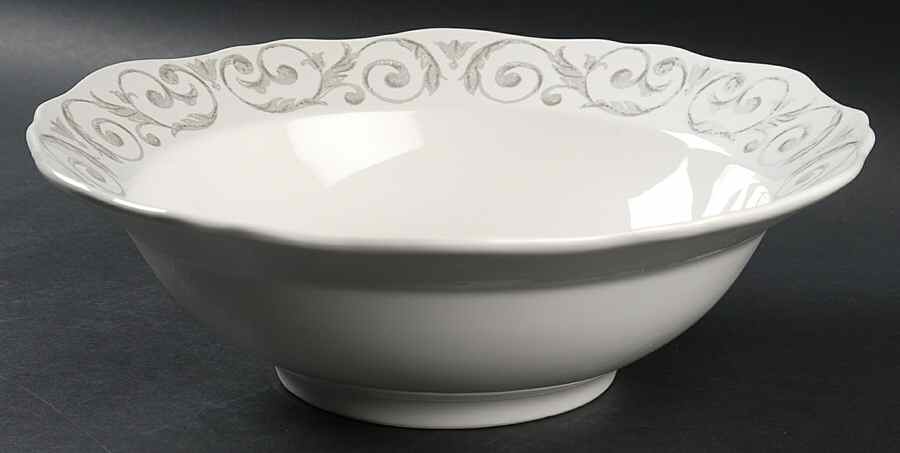 Florentine Silver 12" Large Salad Serving Bowl by Arte Italica-1