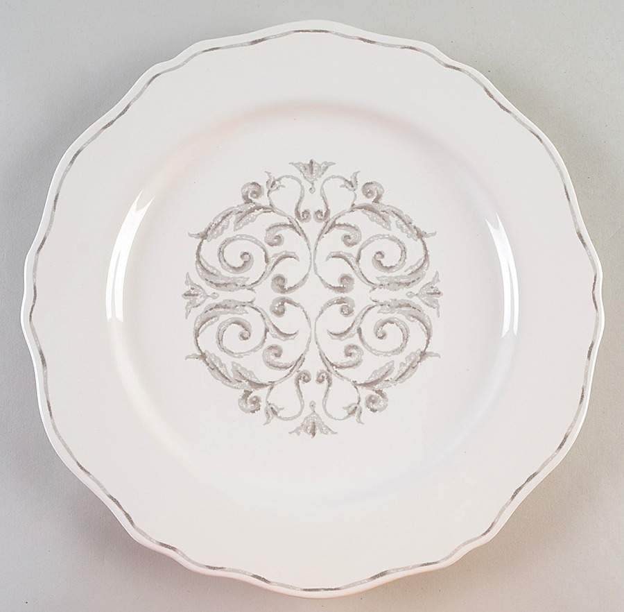 Florentine Silver Dinner Plate by Arte Italica-1