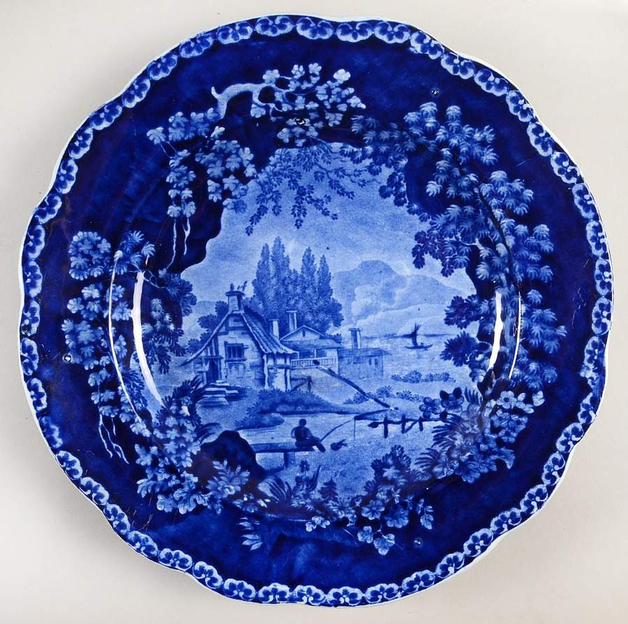 Night Fishing at Newark Mil Dinner Plate by Adams China-1