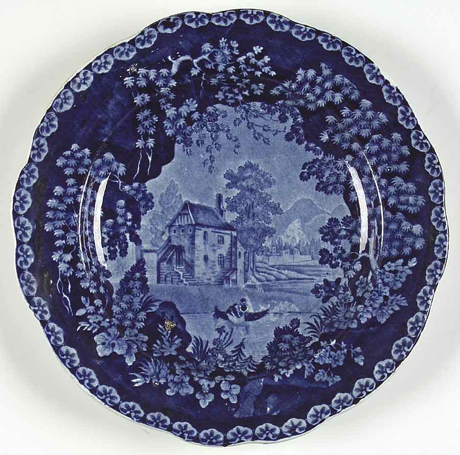 Night Fishing at Newark Mil Luncheon Plate by Adams China-1