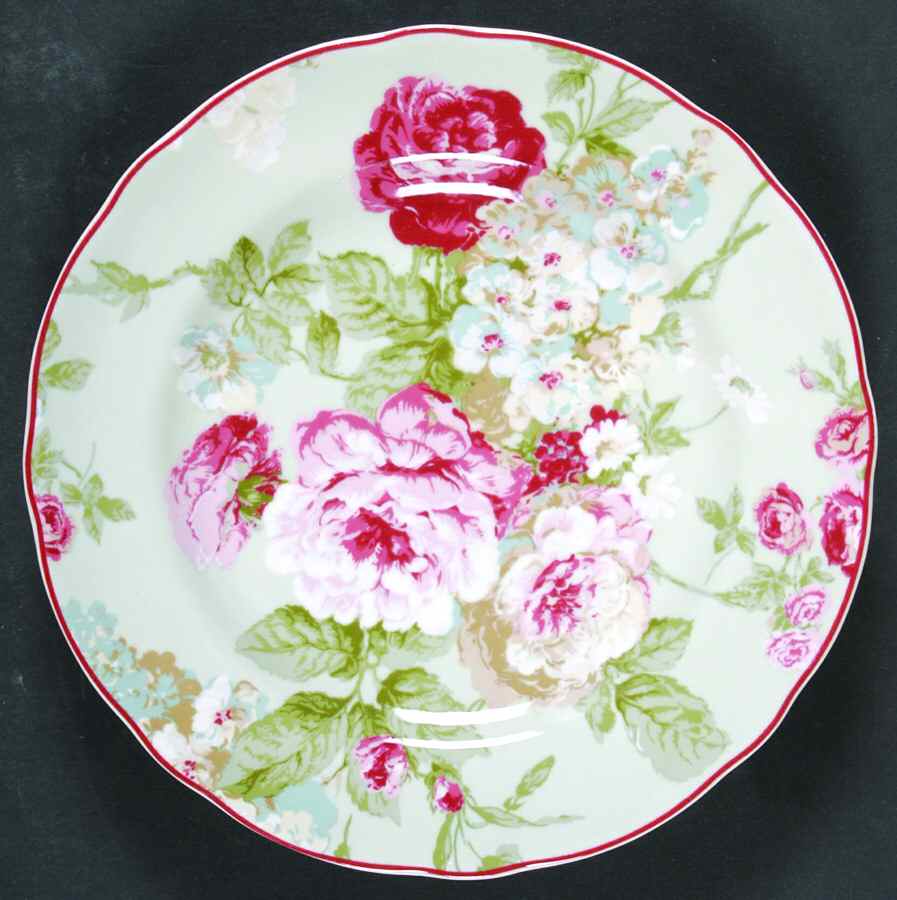 English Rose Salad/Dessert Plate by 222 Fifth (PTS)-1
