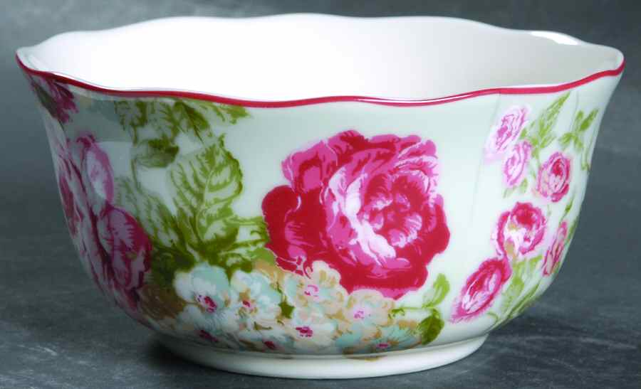 English Rose Soup/Cereal Bowl by 222 Fifth (PTS)-1