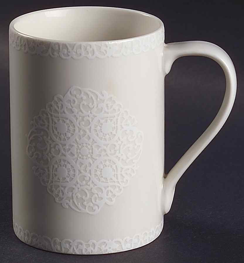 French Market White Mug by 222 Fifth (PTS)-1