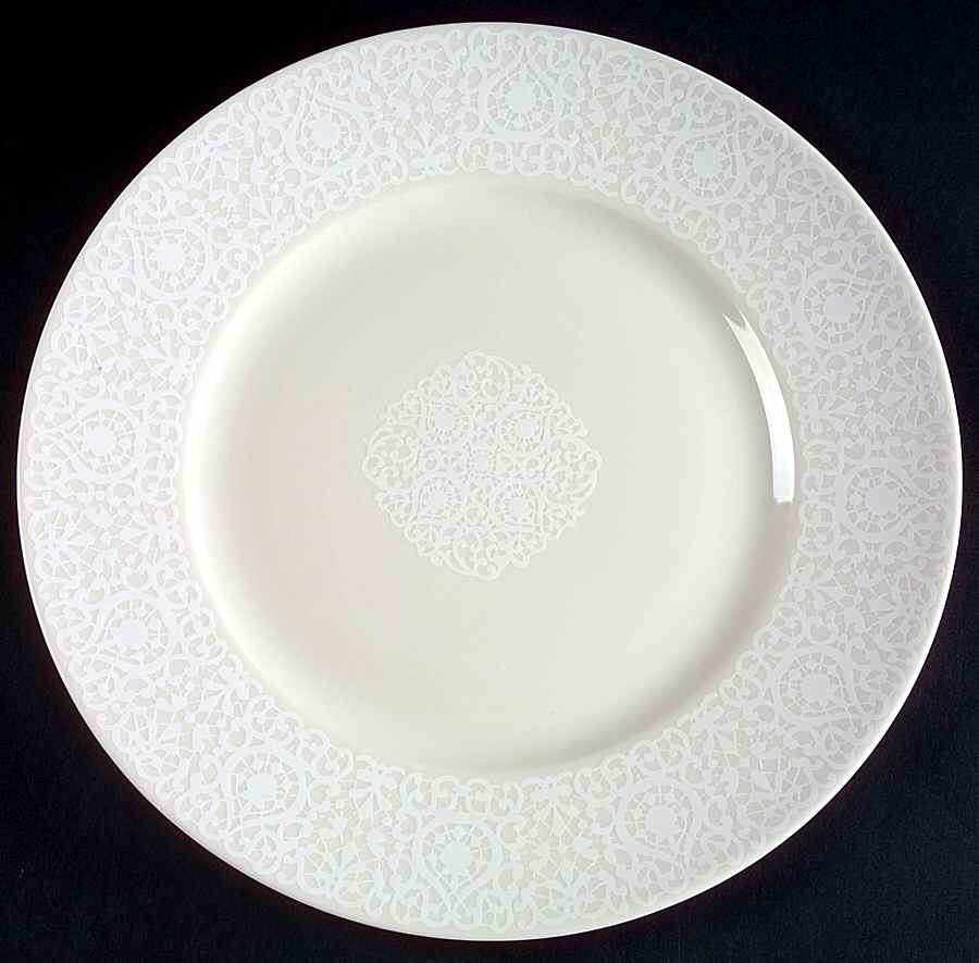 French Market White Dinner Plate by 222 Fifth (PTS)-1