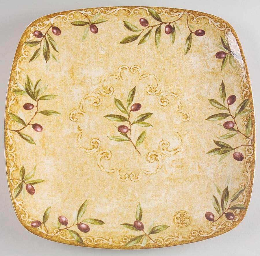 Oliveto 13" Square Serving Platter by 222 Fifth (PTS)-1