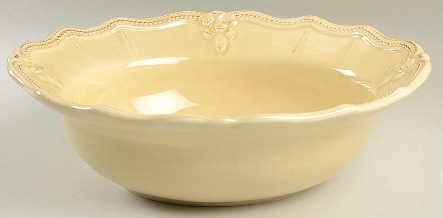 Fleur De Lis Cream 12" Round Serving Bowl by Artimino-1