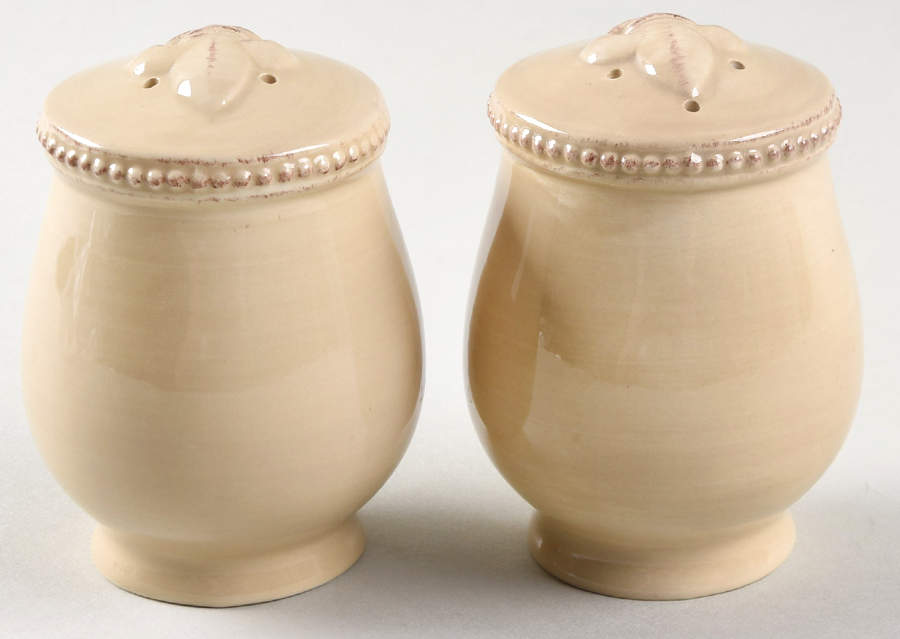 Fleur De Lis Cream Salt & Pepper Set by Artimino-1