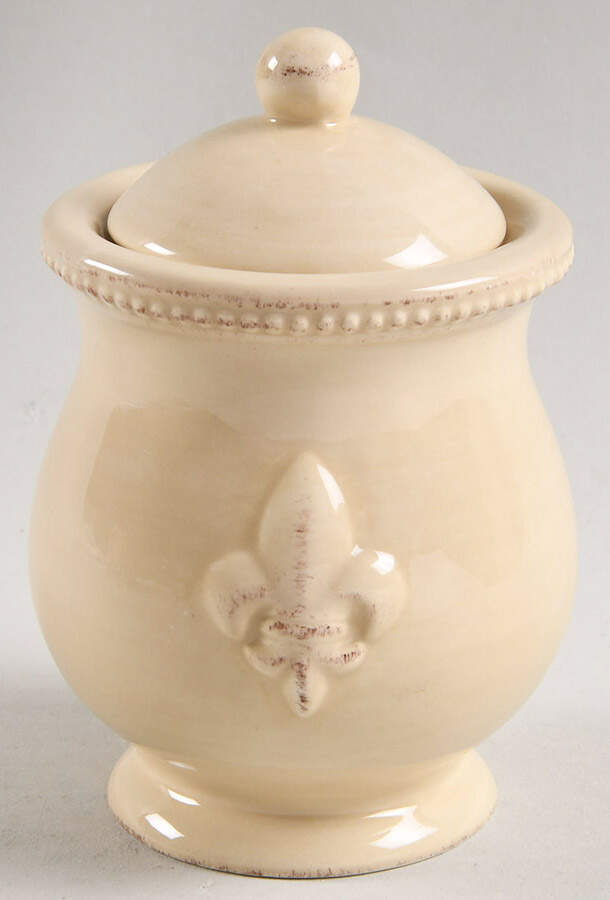 Fleur De Lis Cream Sugar Bowl & Lid by Artimino-1