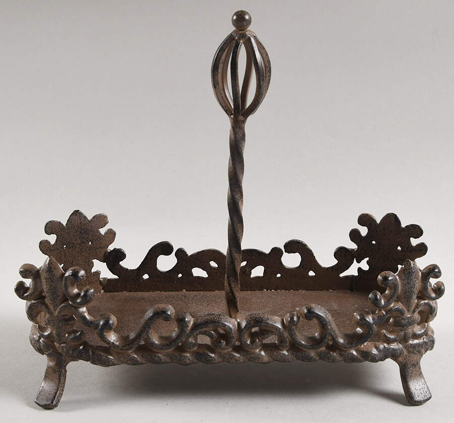 Fleur De Lis Cream Metal Stand for Creamer & Sugar Set by Artimino-1