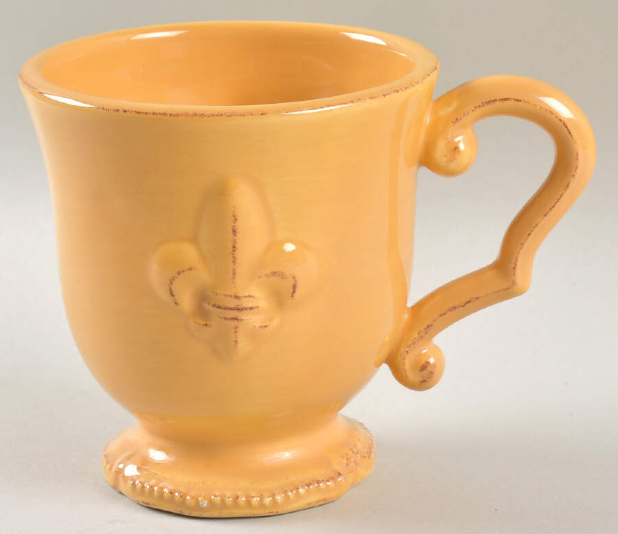 Fleur de Lis Yellow Mug by Artimino-1