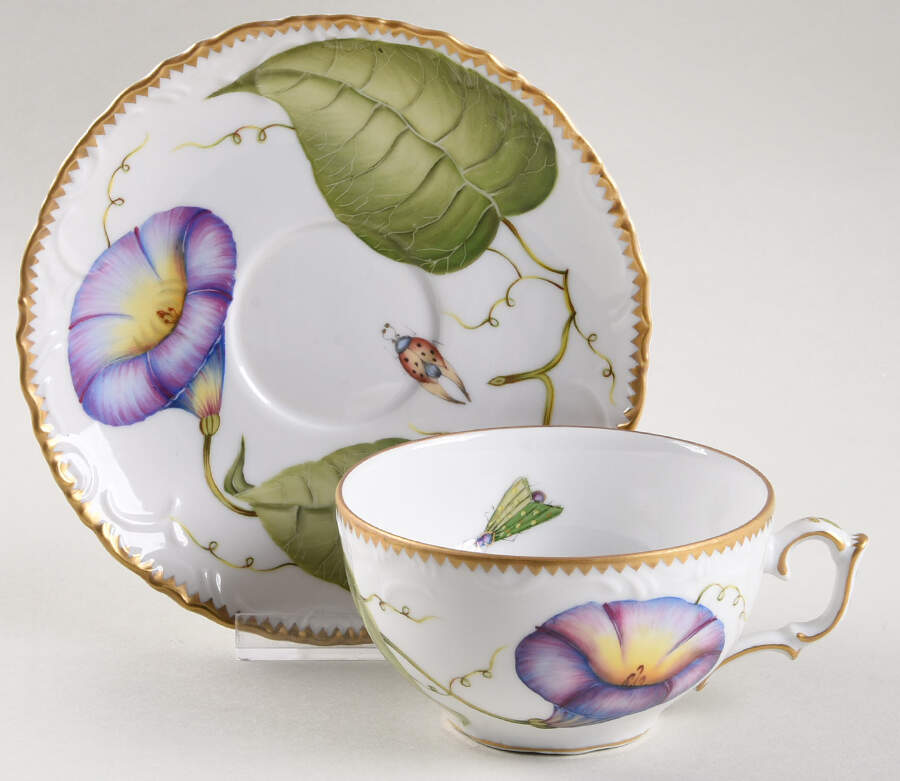Treasure Garden Flat Cup & Saucer Set by Anna Weatherley-1