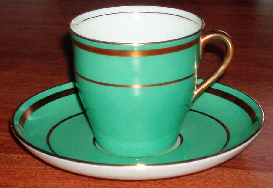 B3875 Flat Demitasse Cup & Saucer Set by John  Aynsley & Sons-1