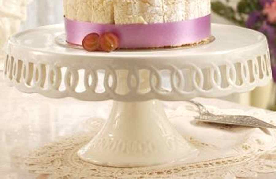Lace (Serveware) 10" Diameter Pedestal Cake Stand by American Atelier-1