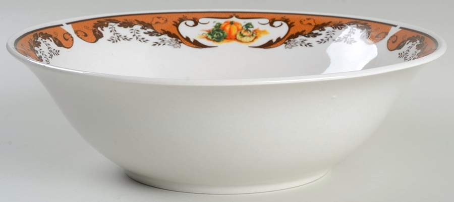 Pumpkin Harvest 9" Round Vegetable Bowl by American Atelier-1