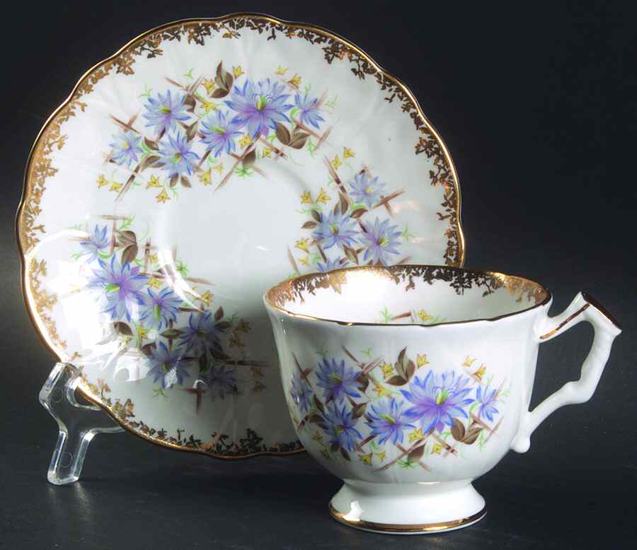 2524 Footed Cup & Saucer Set by John  Aynsley & Sons-1