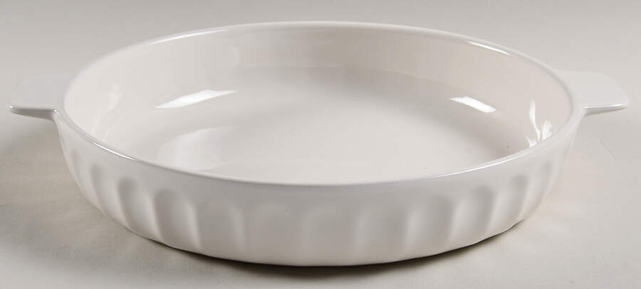 Latte 11" Pie Baking Plate by Anthropologie-1