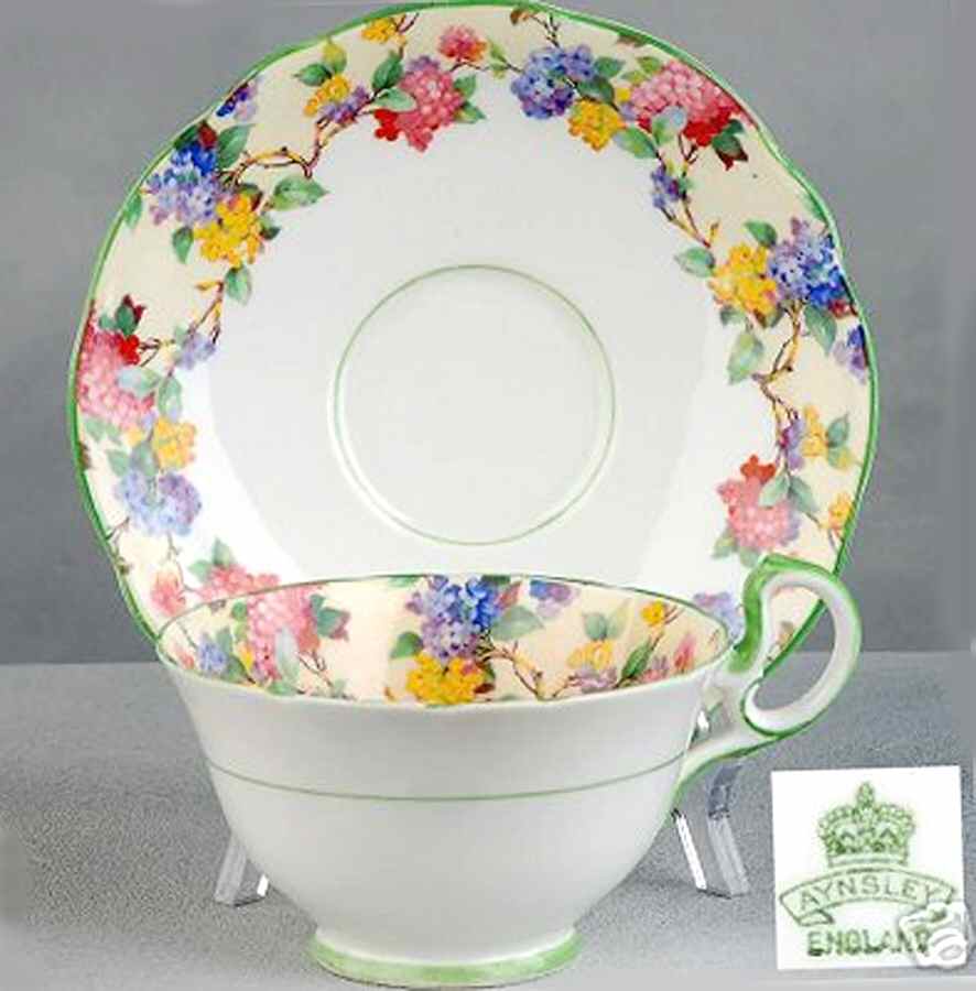 AYN187 Footed Cup & Saucer Set by John  Aynsley & Sons-1