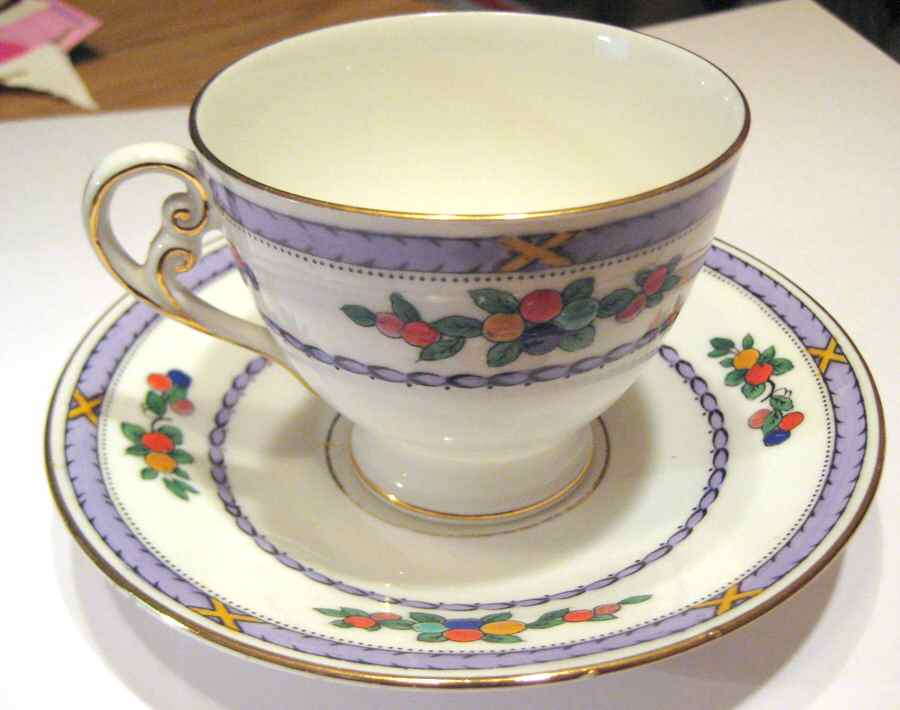 07385 Footed Cup & Saucer Set by Adderley-1