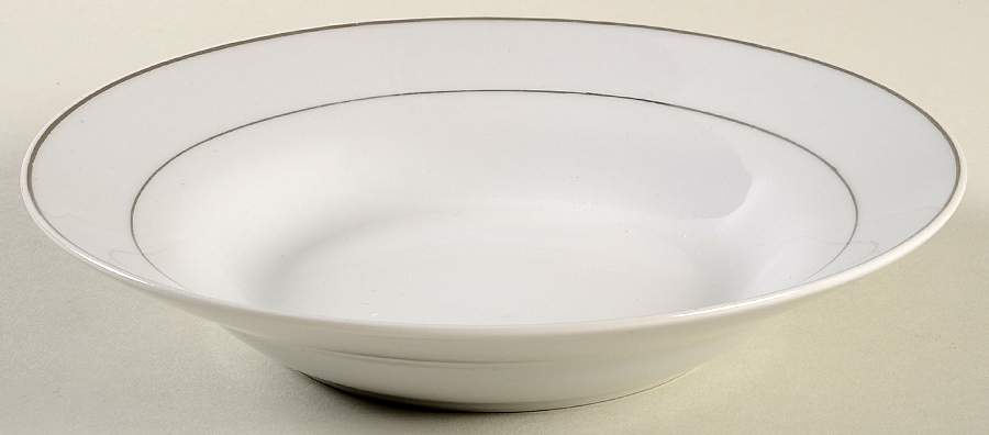 Imperial Silver Rim Soup Bowl by American Atelier-1
