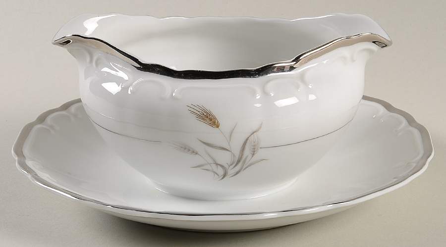 Barbara Ann Gravy Boat with Attached Underplate by American Queen-1