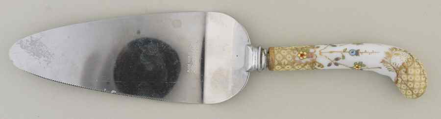Floraine (Yellow) Pie & Cake Server with Stainless Blade by A & E Lewis (Germany)-1