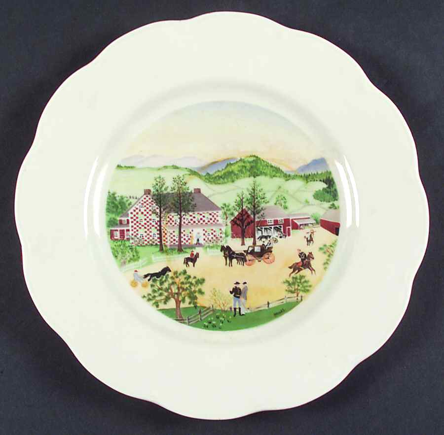 Grandma Moses (Scalloped) Dinner Plate by Atlas China (NY)-1