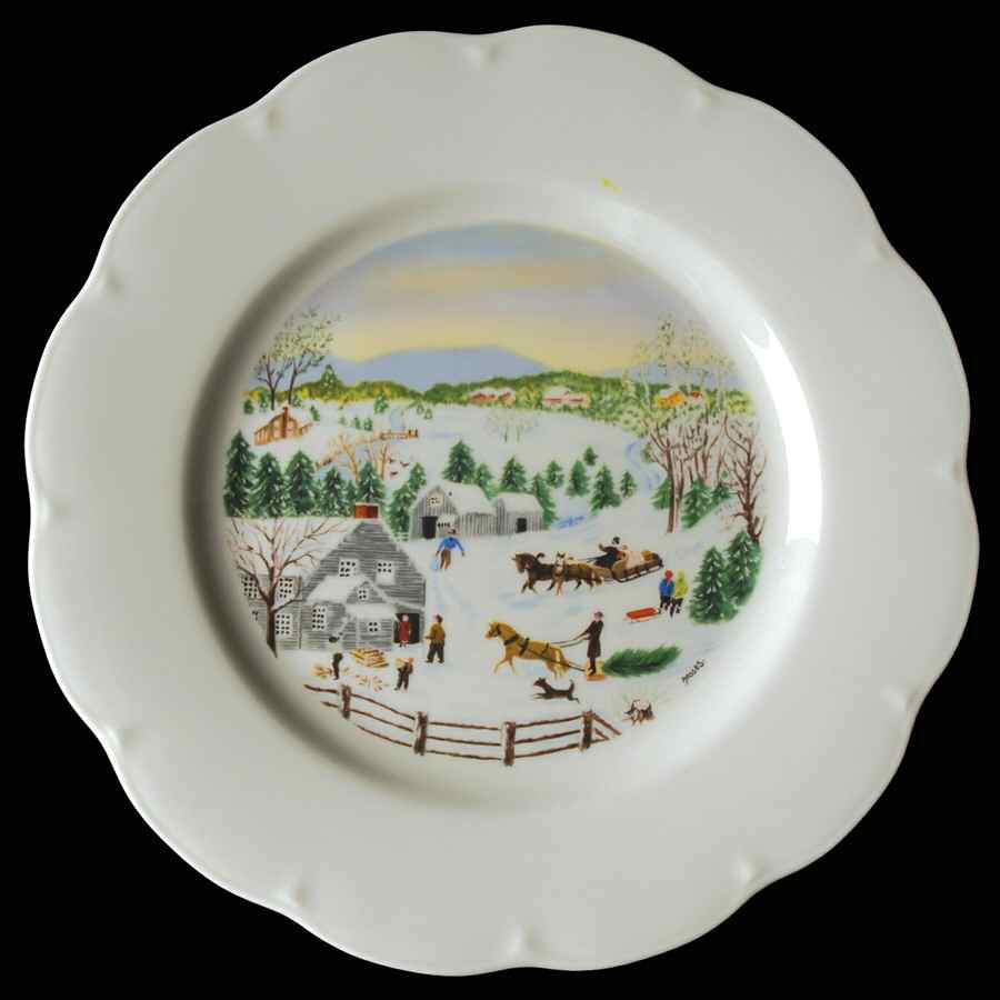 Grandma Moses (Scalloped) Dinner Plate by Atlas China (NY)-1