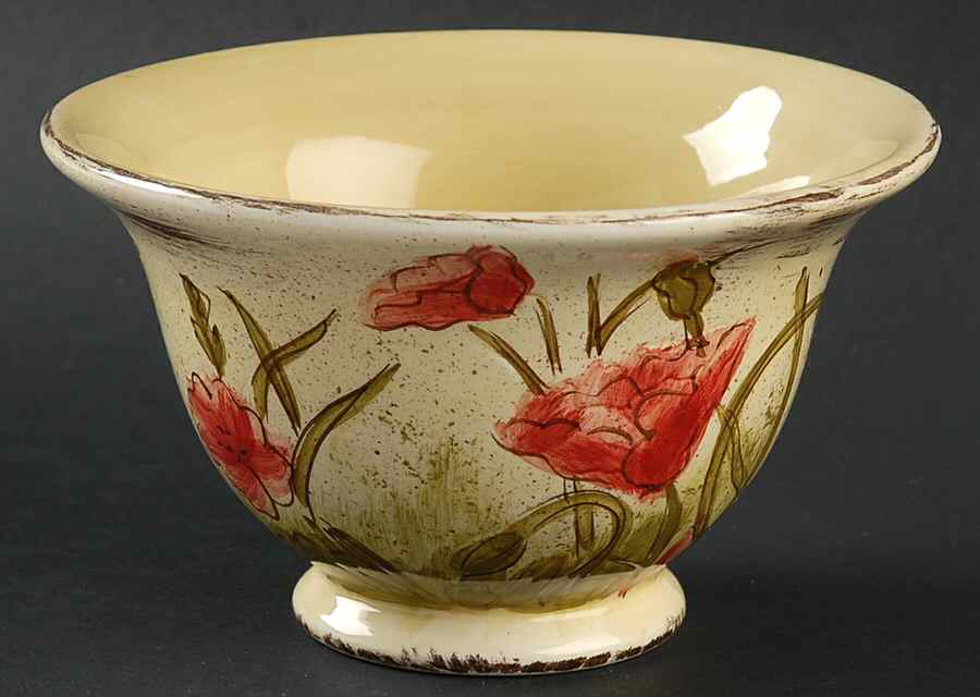 Scribed Poppy Soup/Cereal Bowl by Ambiance-1