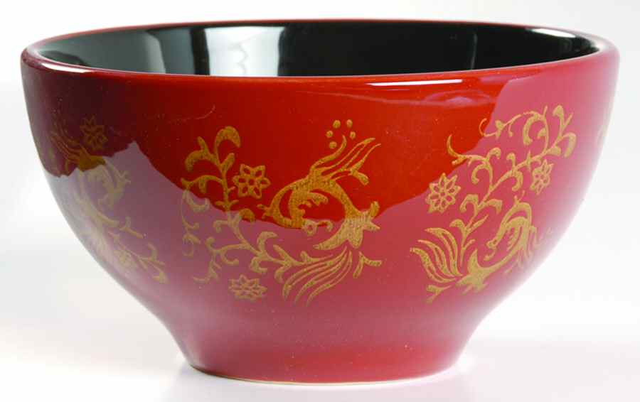 Red Phoenix Soup/Cereal Bowl by Ambiance-1