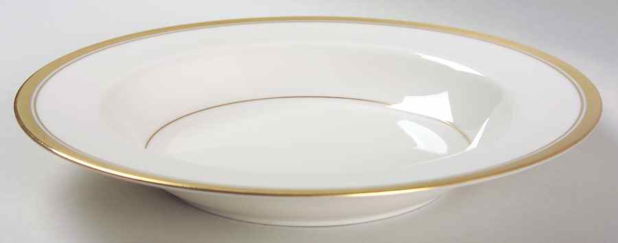 Wedding Band (Gold Band) Rim Soup Bowl by Ancestral - Am Hostess-1