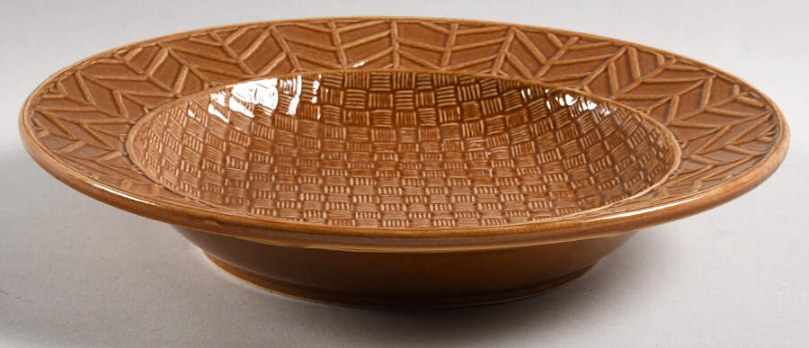 Rattan Large Rim Soup Bowl by American Atelier-1