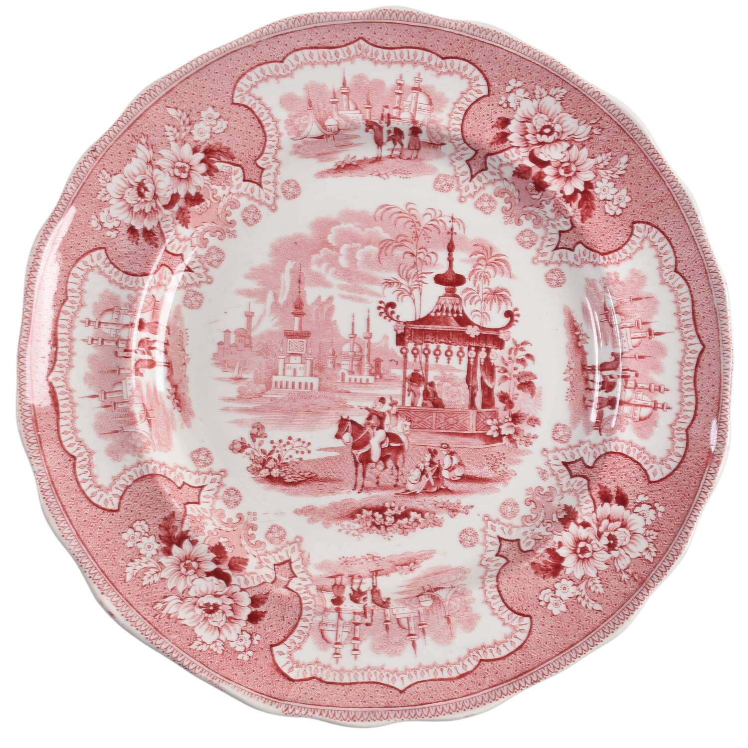 Palestine Red Dinner Plate by Adams China-1