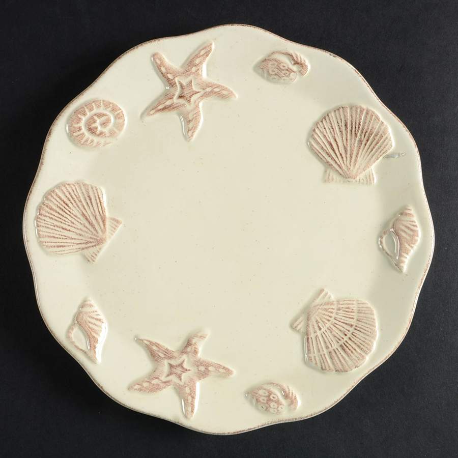 By the Sea Cream Salad/Dessert Plate by Ambiance-1