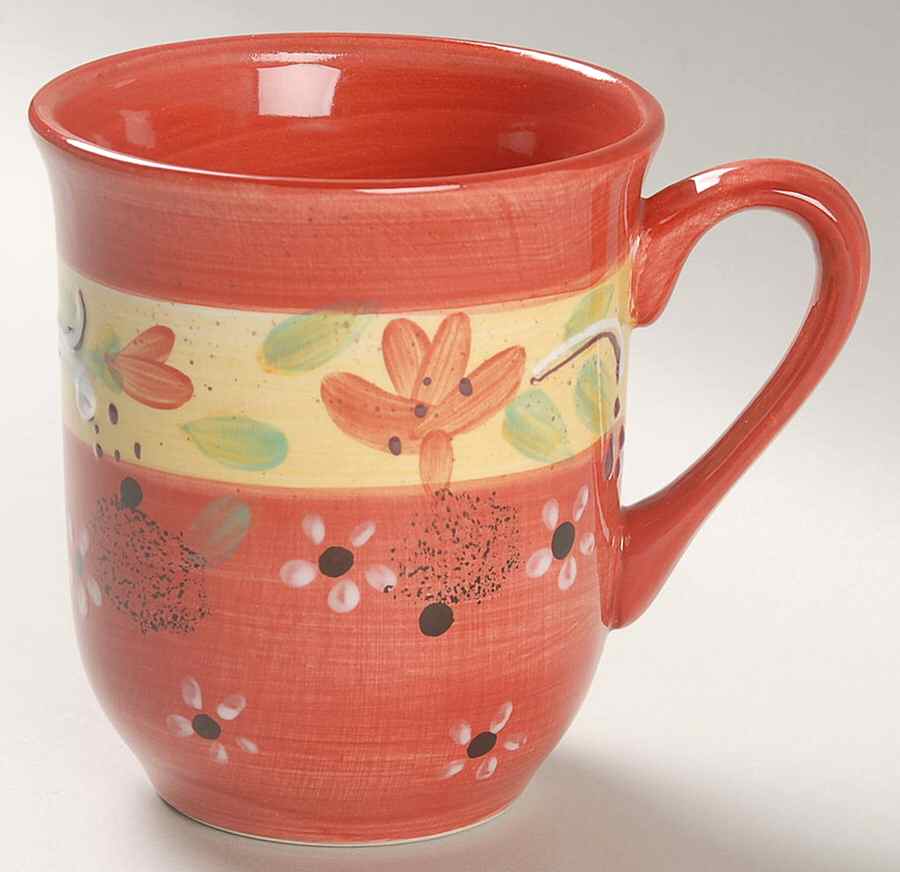 Red Tuscan Floral Mug by Ambiance-1