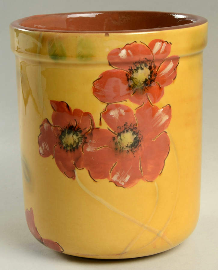 Fleur Rouge (Country French, Brown Trim) Utensil Holder by Ambiance-1