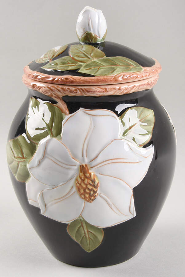 Magnolia Charm Medium Canister & Lid by Artimino-1