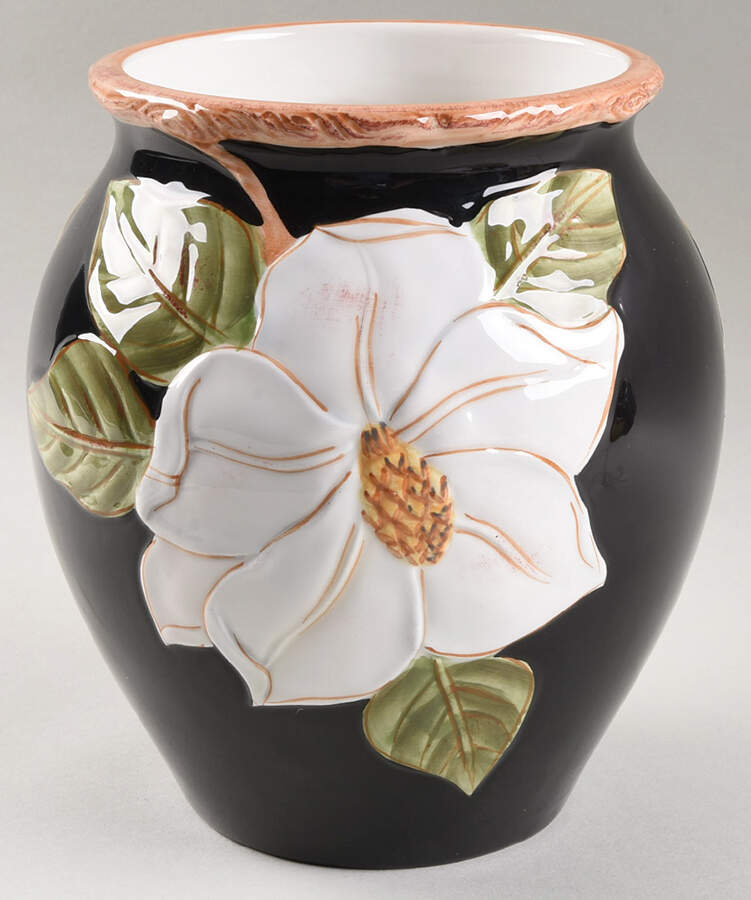Magnolia Charm Large Canister No Lid by Artimino-1