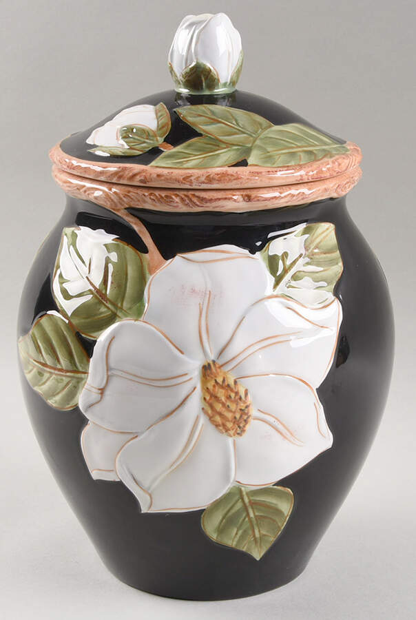Magnolia Charm Large Canister & Lid by Artimino-1
