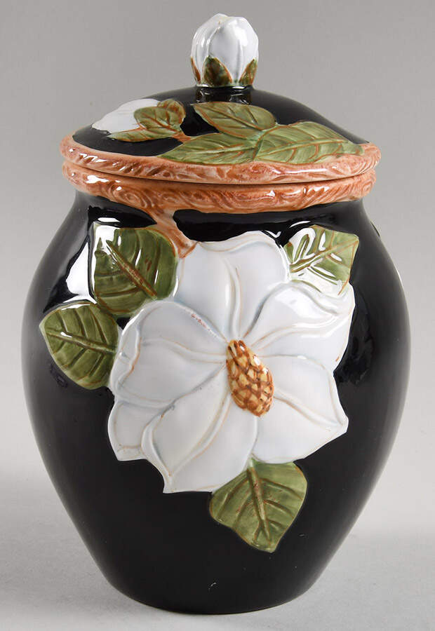 Magnolia Charm Small Canister & Lid by Artimino-1