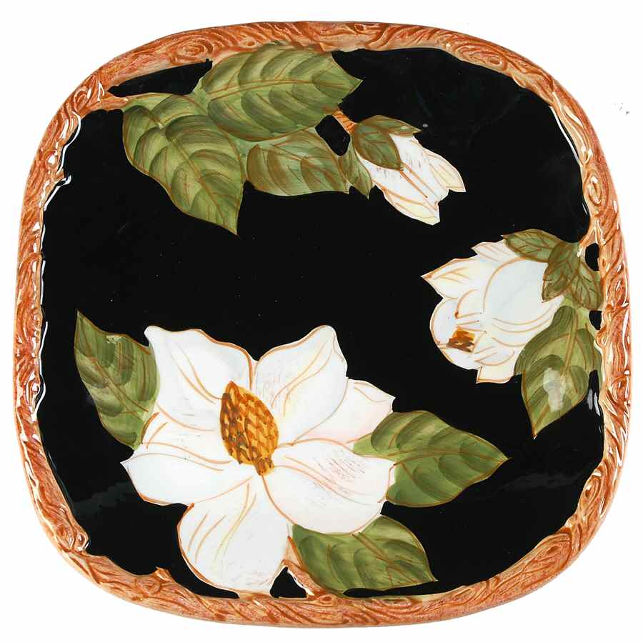 Magnolia Charm Square Luncheon Plate by Artimino-1